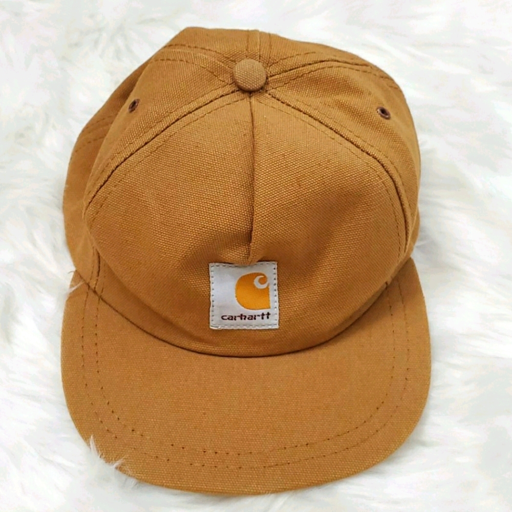 Carhartt brown cotton hat baseball boy kids size 4-7 adjustable